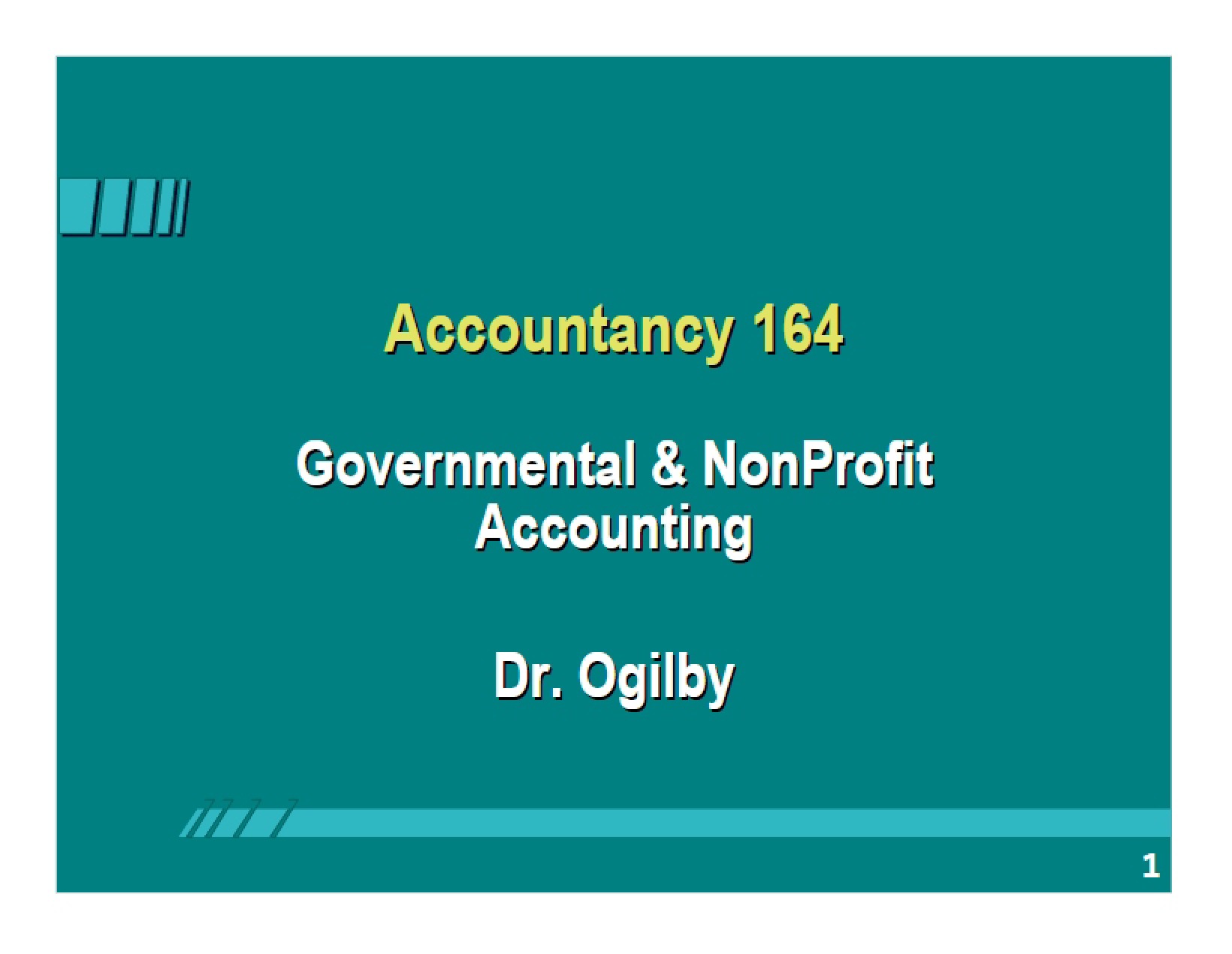 Nonprofit and Government Accounting