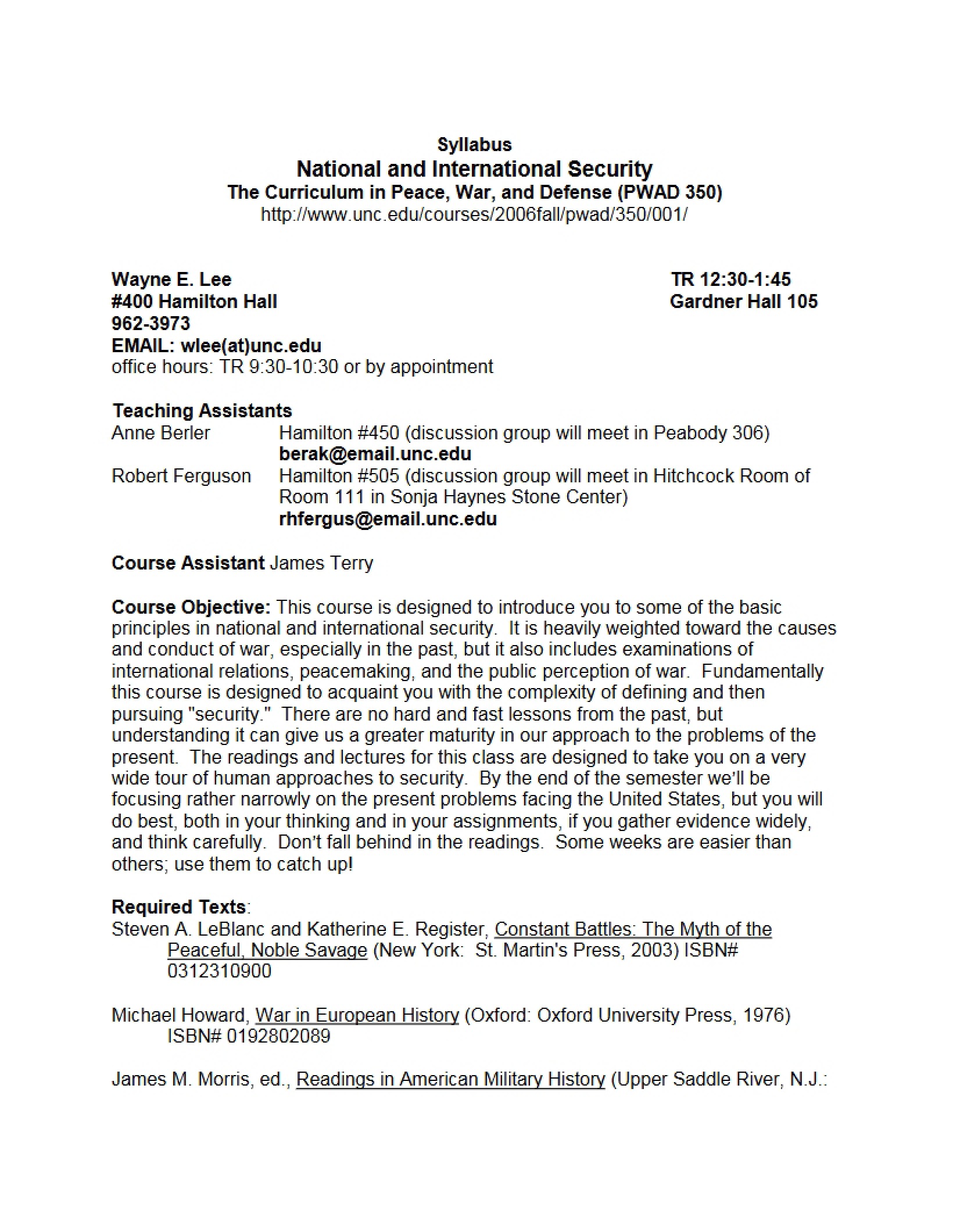 NatlIntl Security Syllabus