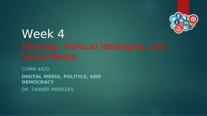 Week 4 - Defining Ideology