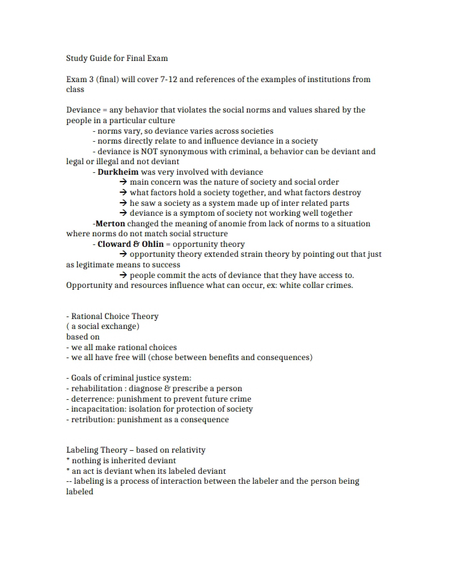 Guide for Final Exam