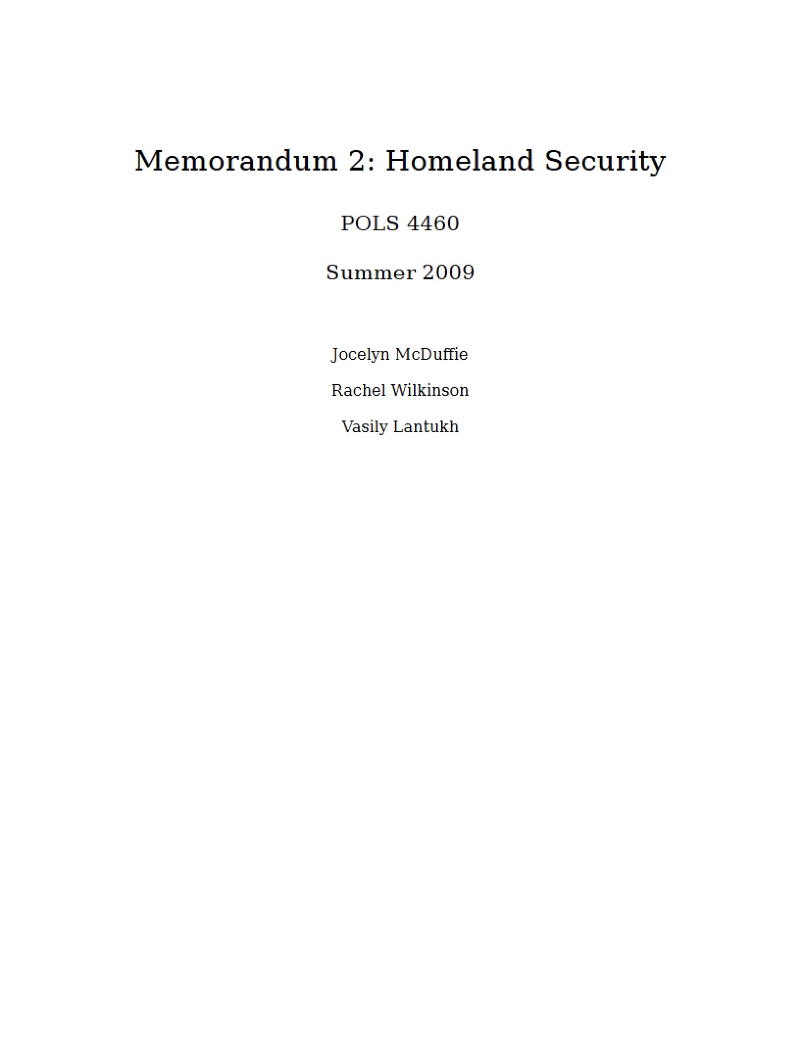 Security of Borders