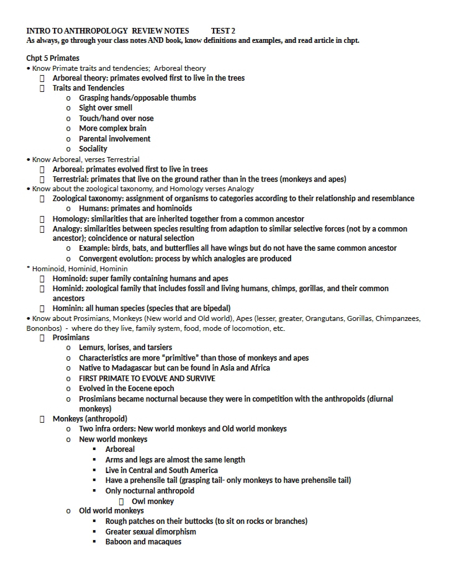 Review Notes WVU Test 2 (F14)