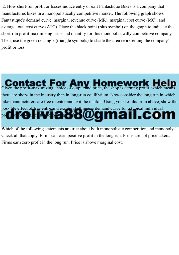 Monopoly and Monopolistic Competition Concepts
