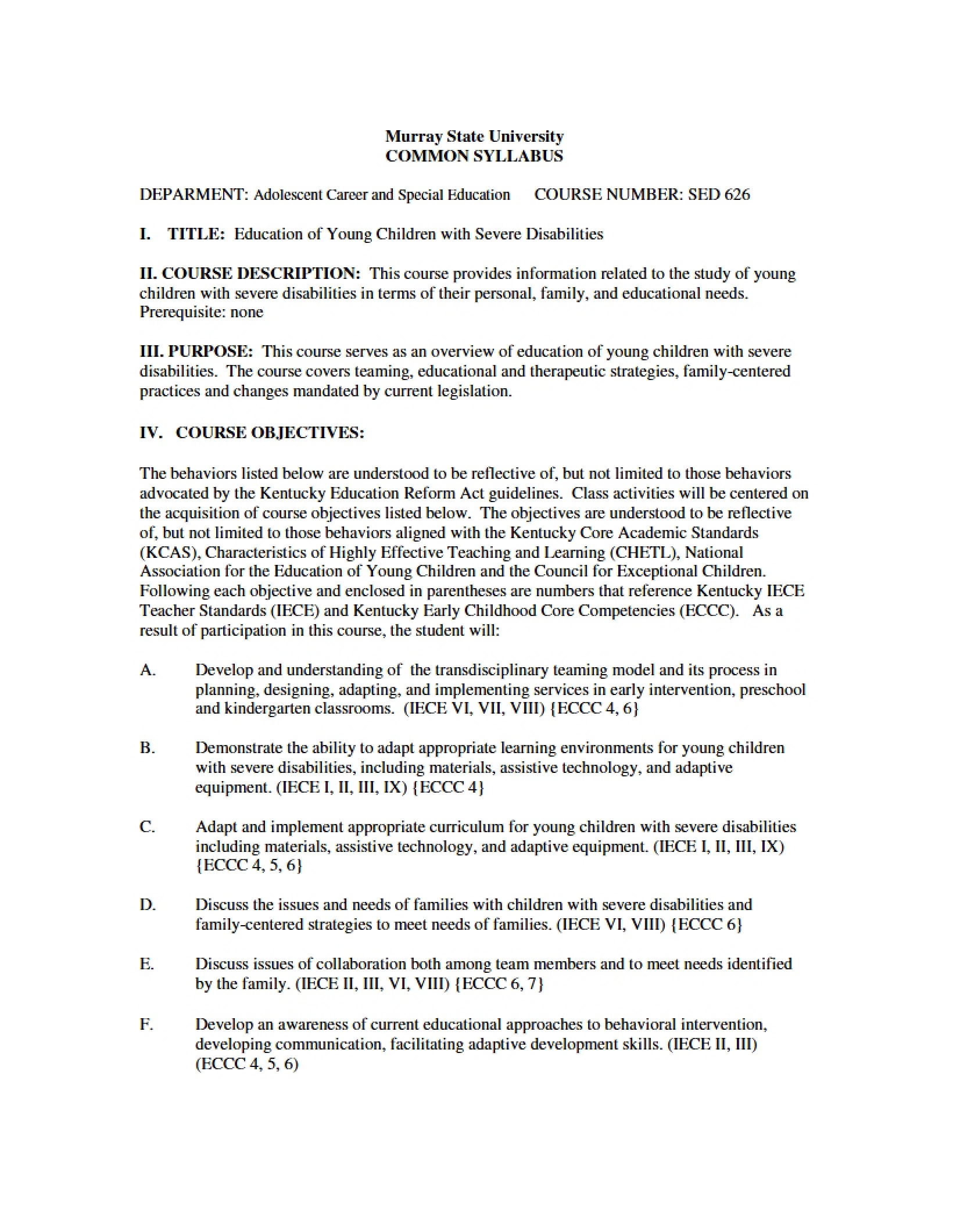 Syllabus - 5 Pages