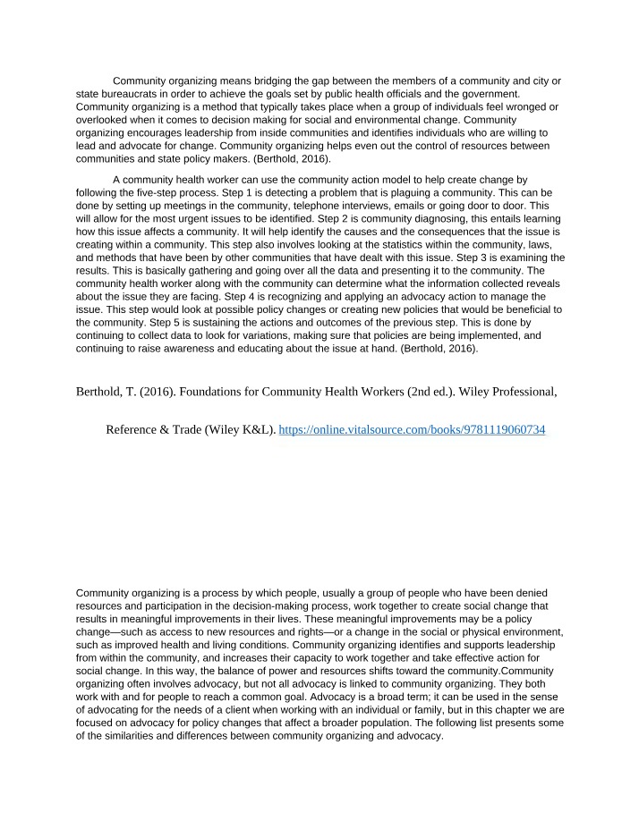 Community Organizing - Bridging the Gap for Social Change