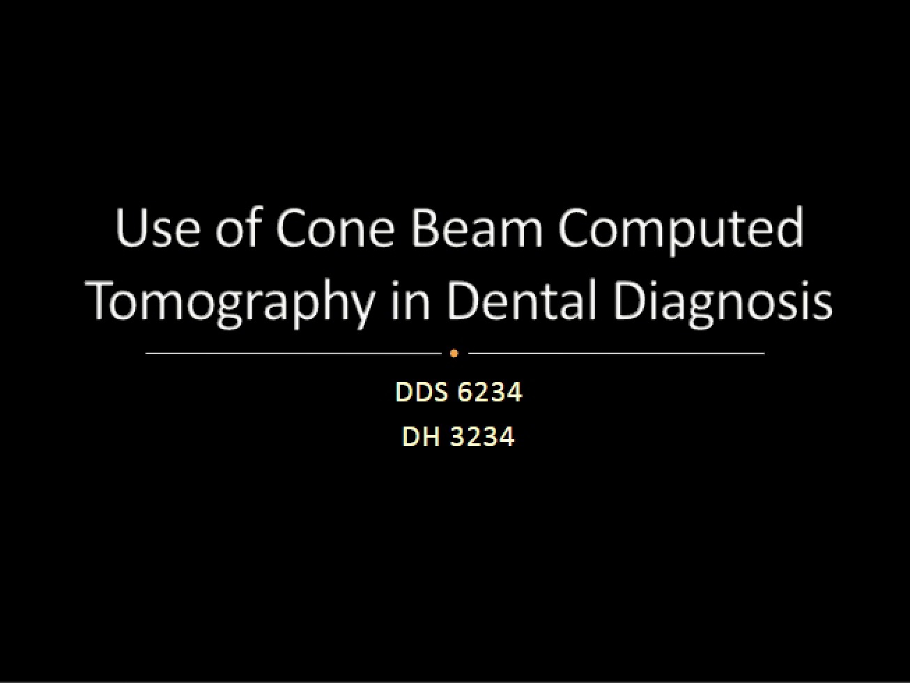 Computed Tomography using Cone Beam