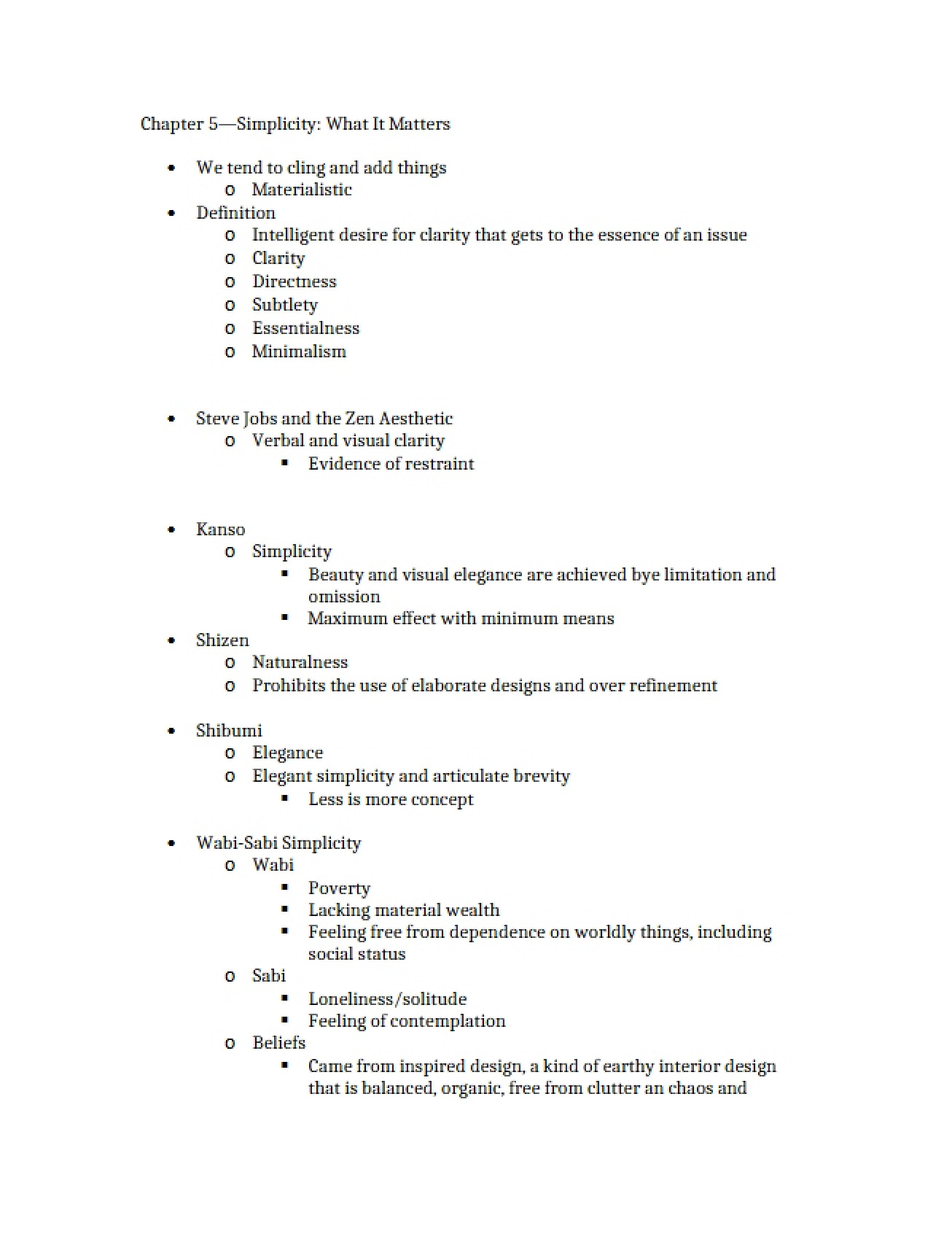 Concept of Simplicity Chapter 5