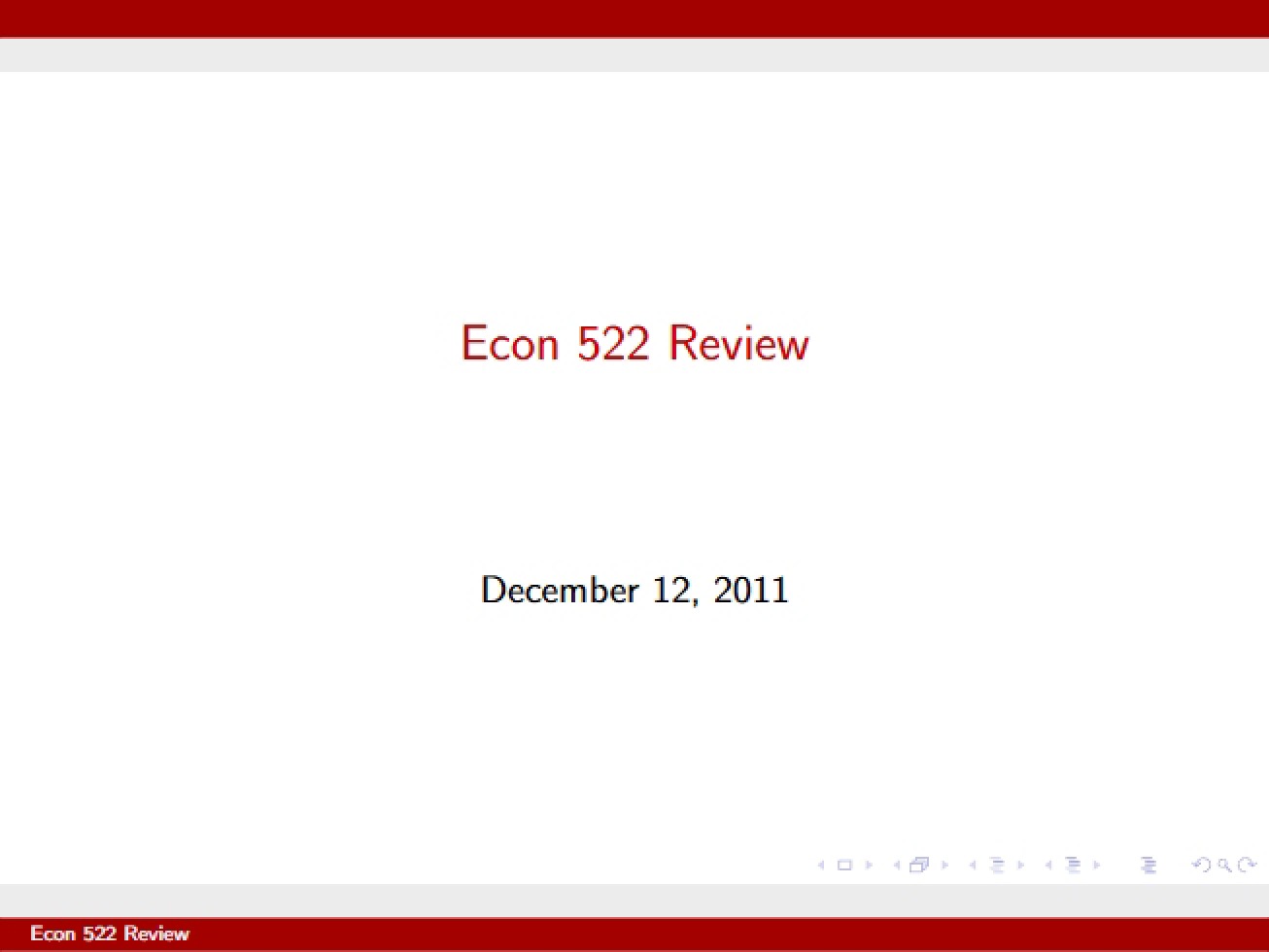 Syllabus for Econ 522