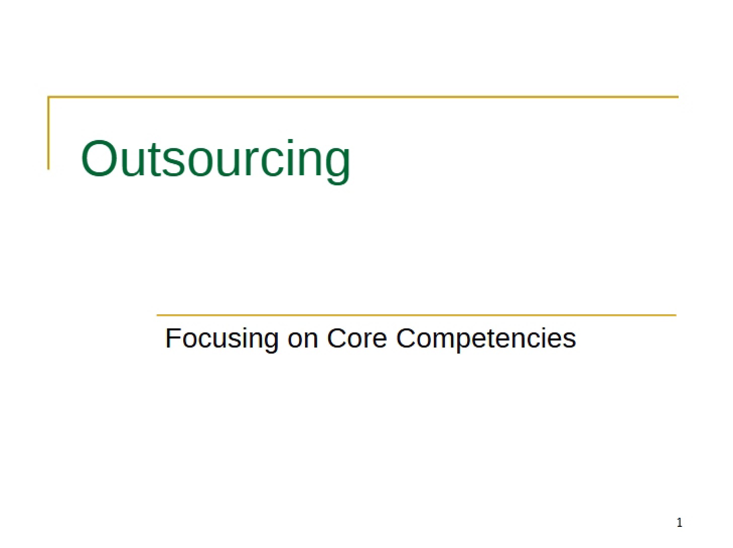 External Sourcing