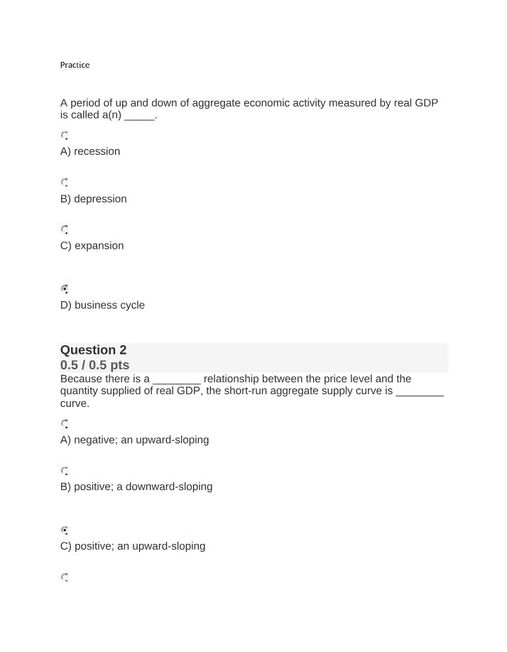 Aggregate Supply and Demand and the Business Cycle