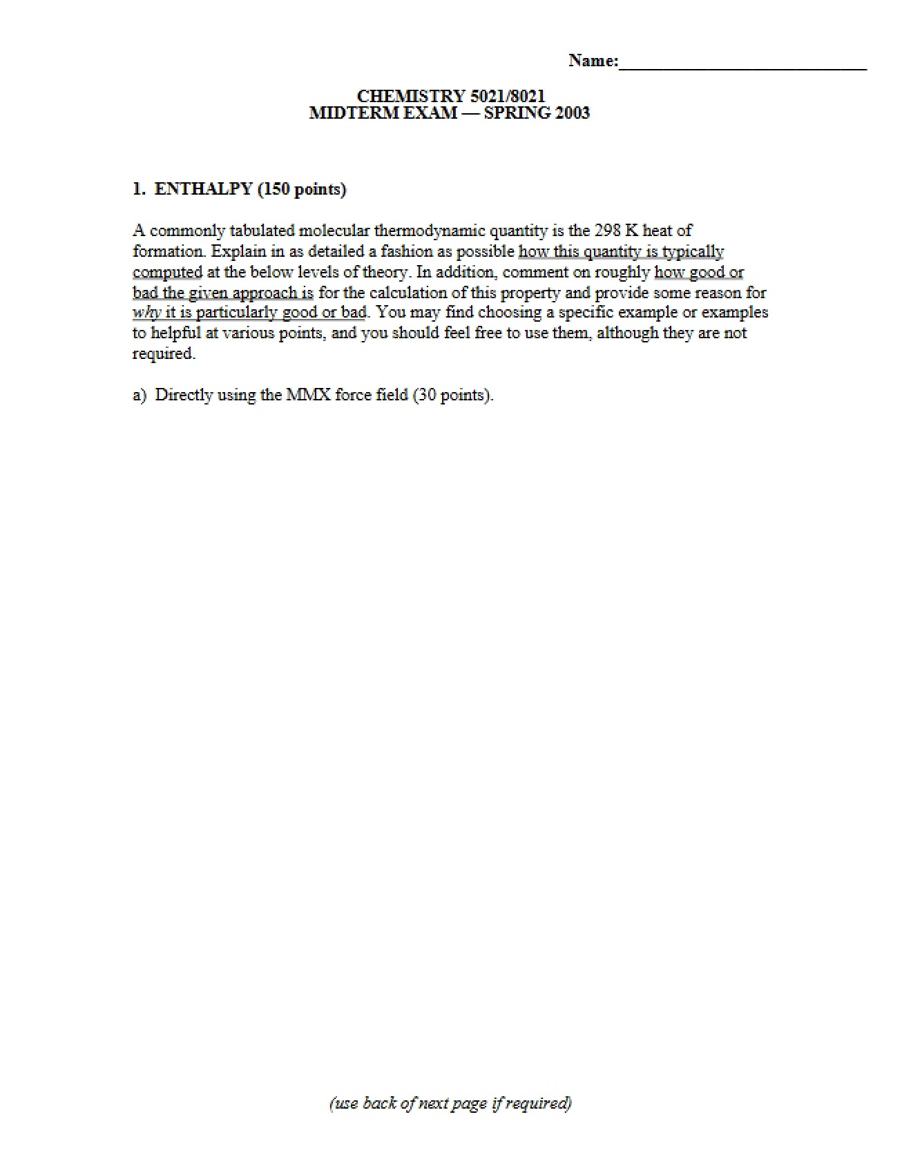 Midterm Exam Paper