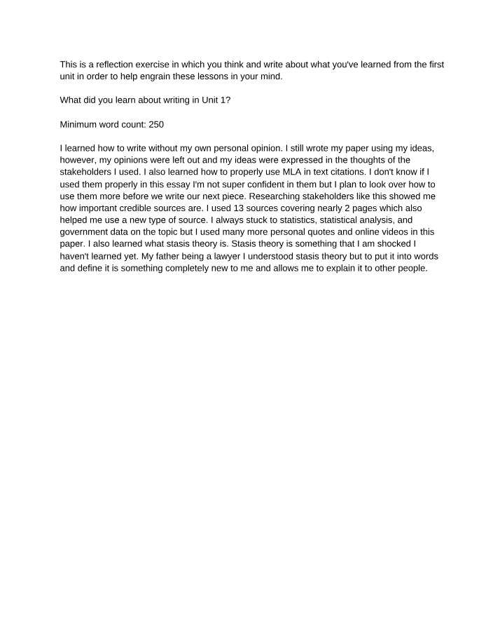 Stakeholder Perspectives in Writing