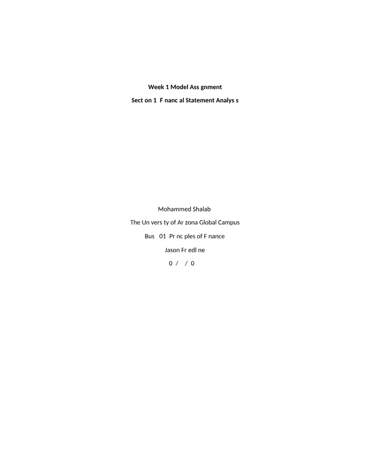Visa Inc. Financial Statement Analysis