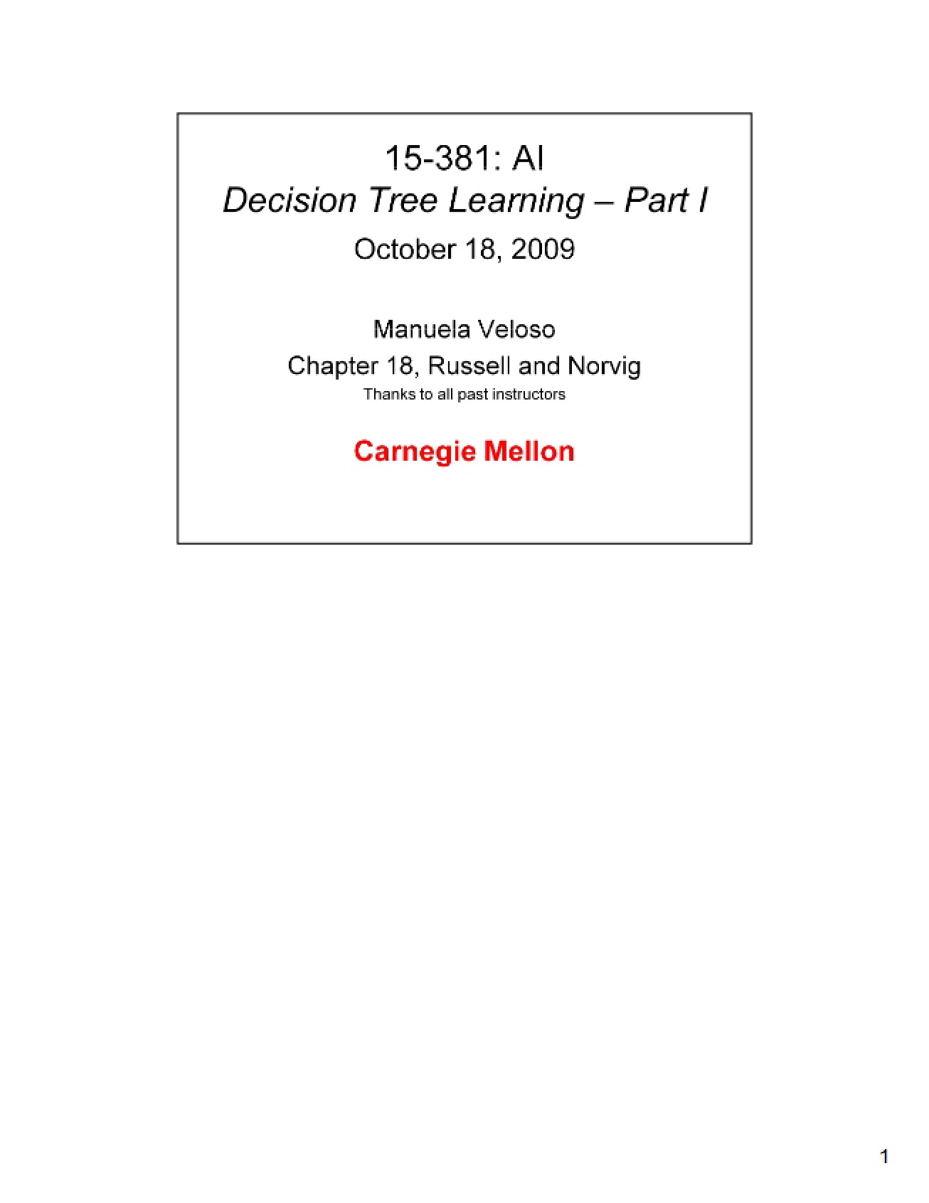 AI Lecture Seven