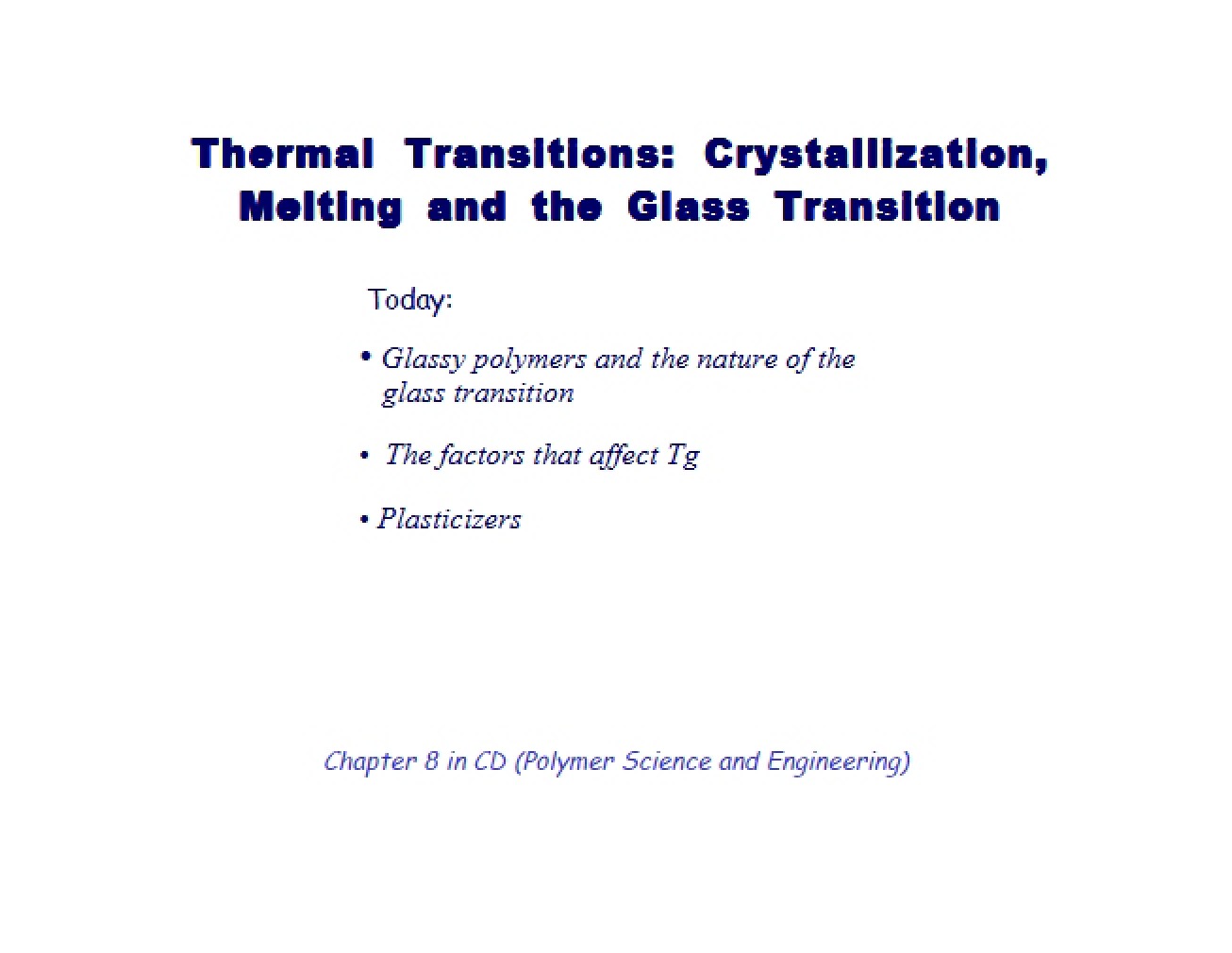 Transitions by Temperature