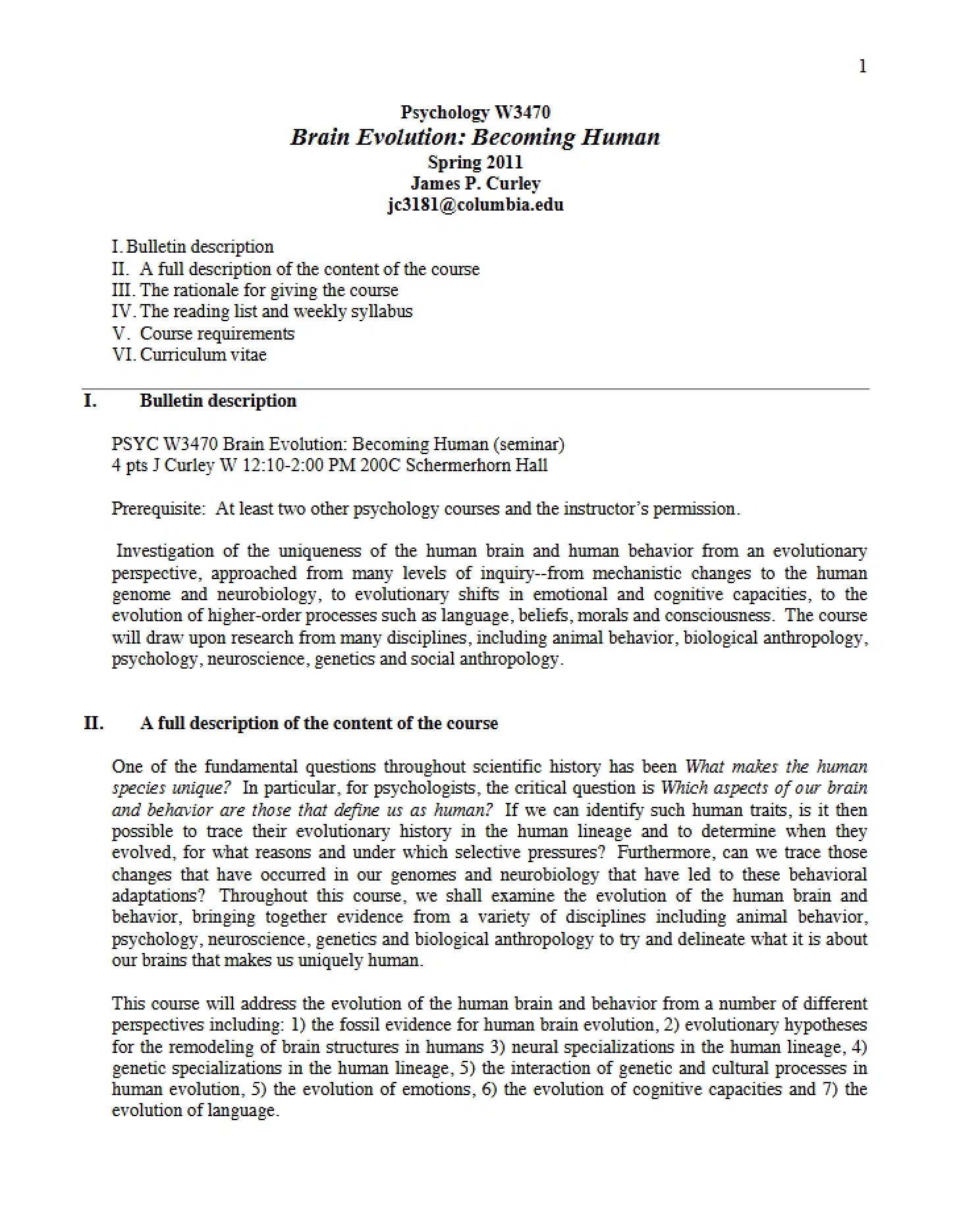 Course Documents