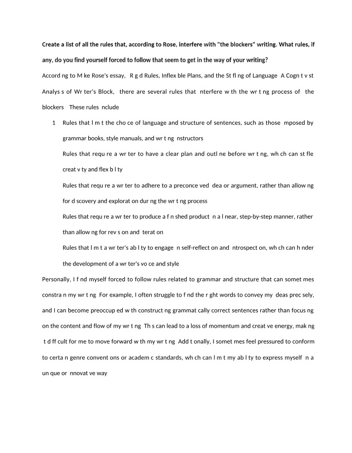 Analysis of Writing Rules that Interfere with Mike