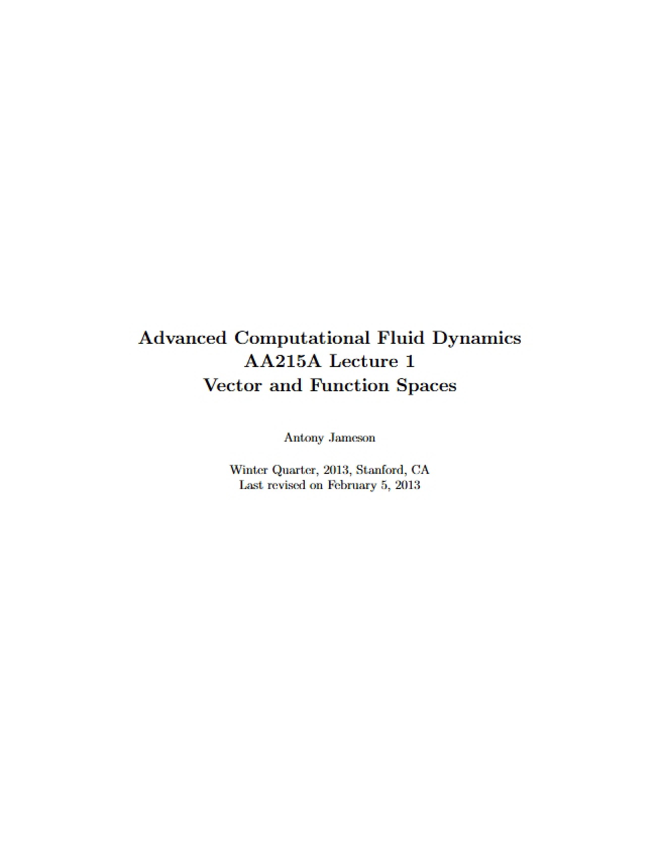 Introduction to Function and Vector Spaces