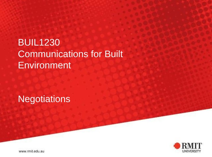 Negotiation Workshop
