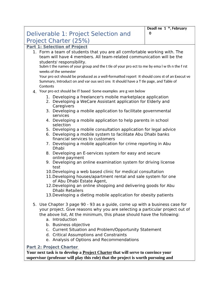 IT Project Management - Spring 2023 Project Deliverable