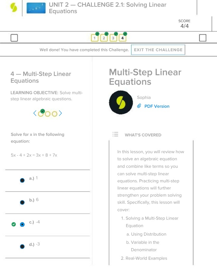 Solving Linear Equations - Challenge 2.1