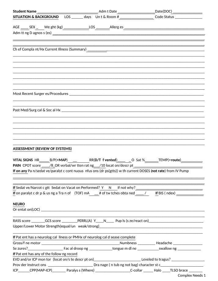 Medical History and Patient Assessment