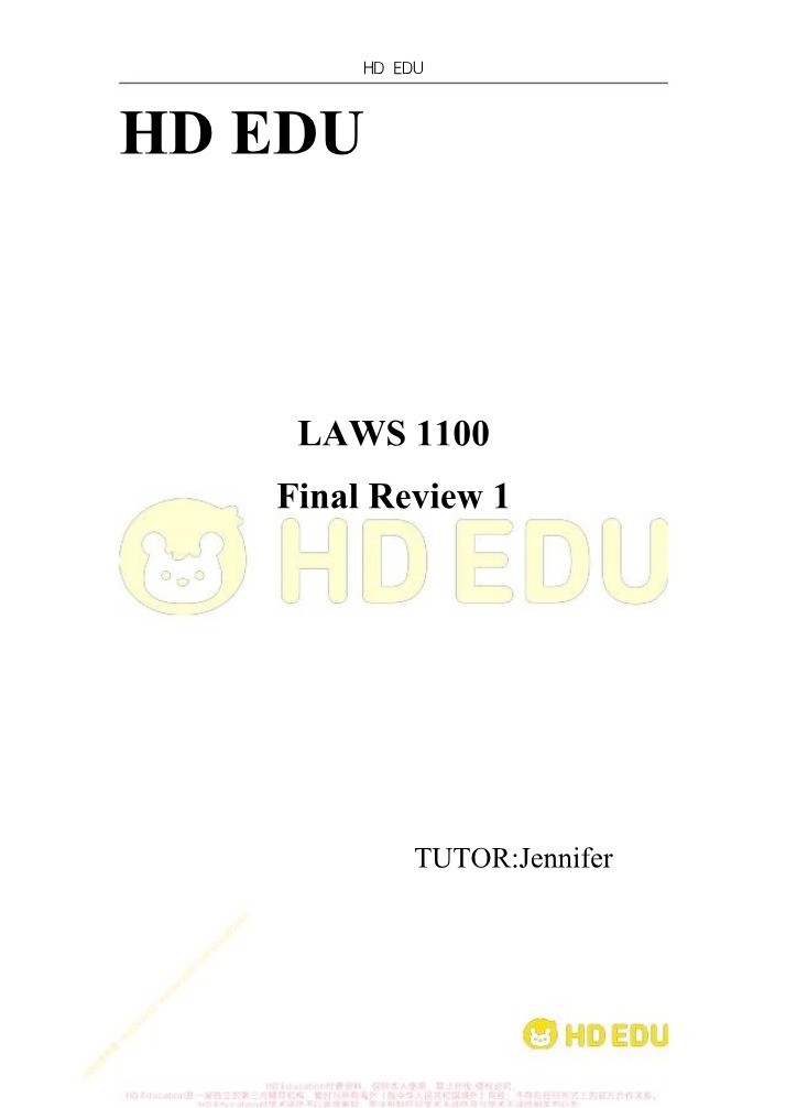 Contract Law and Consumer Law - Essential Elements