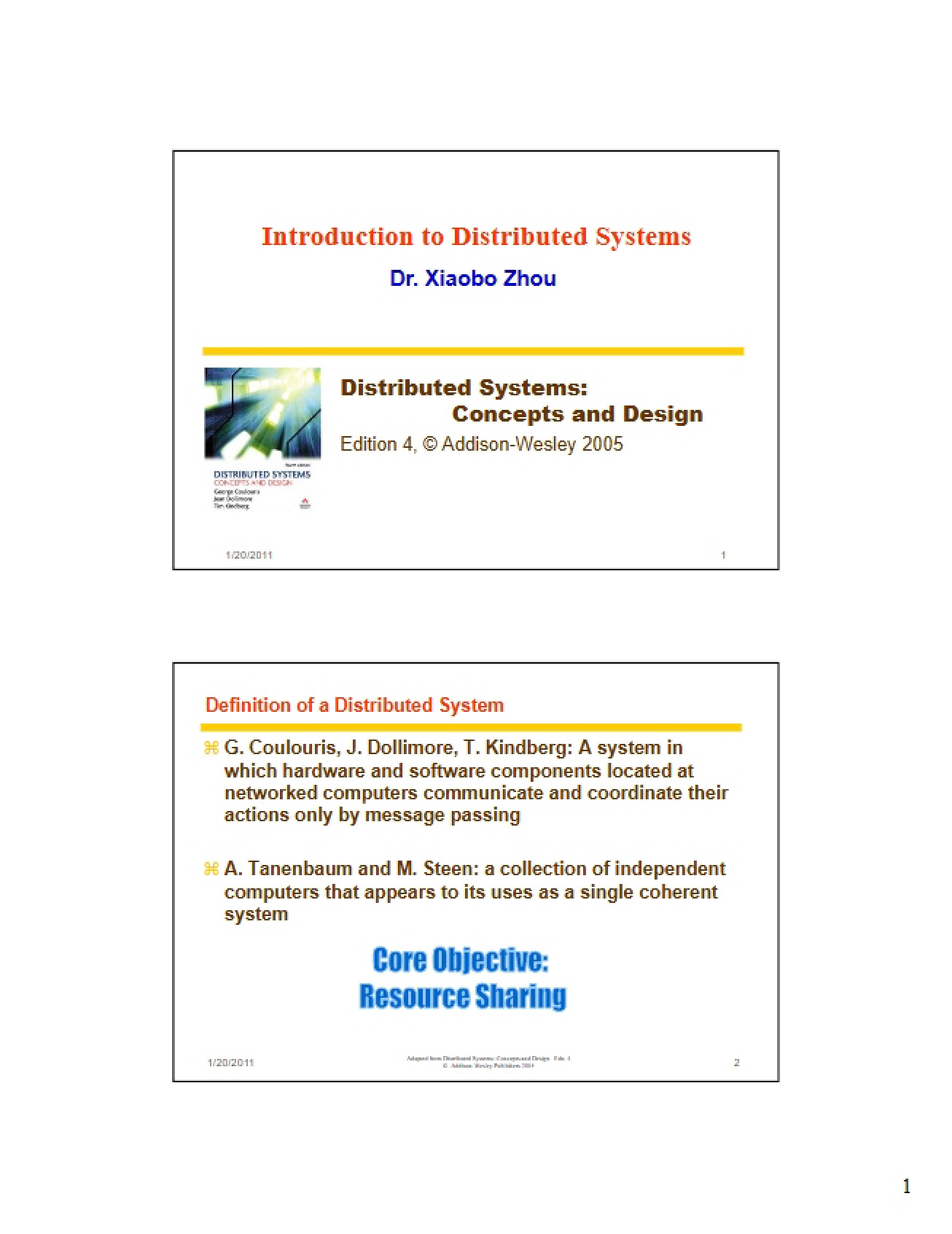 Introduction to Distributed Systems
