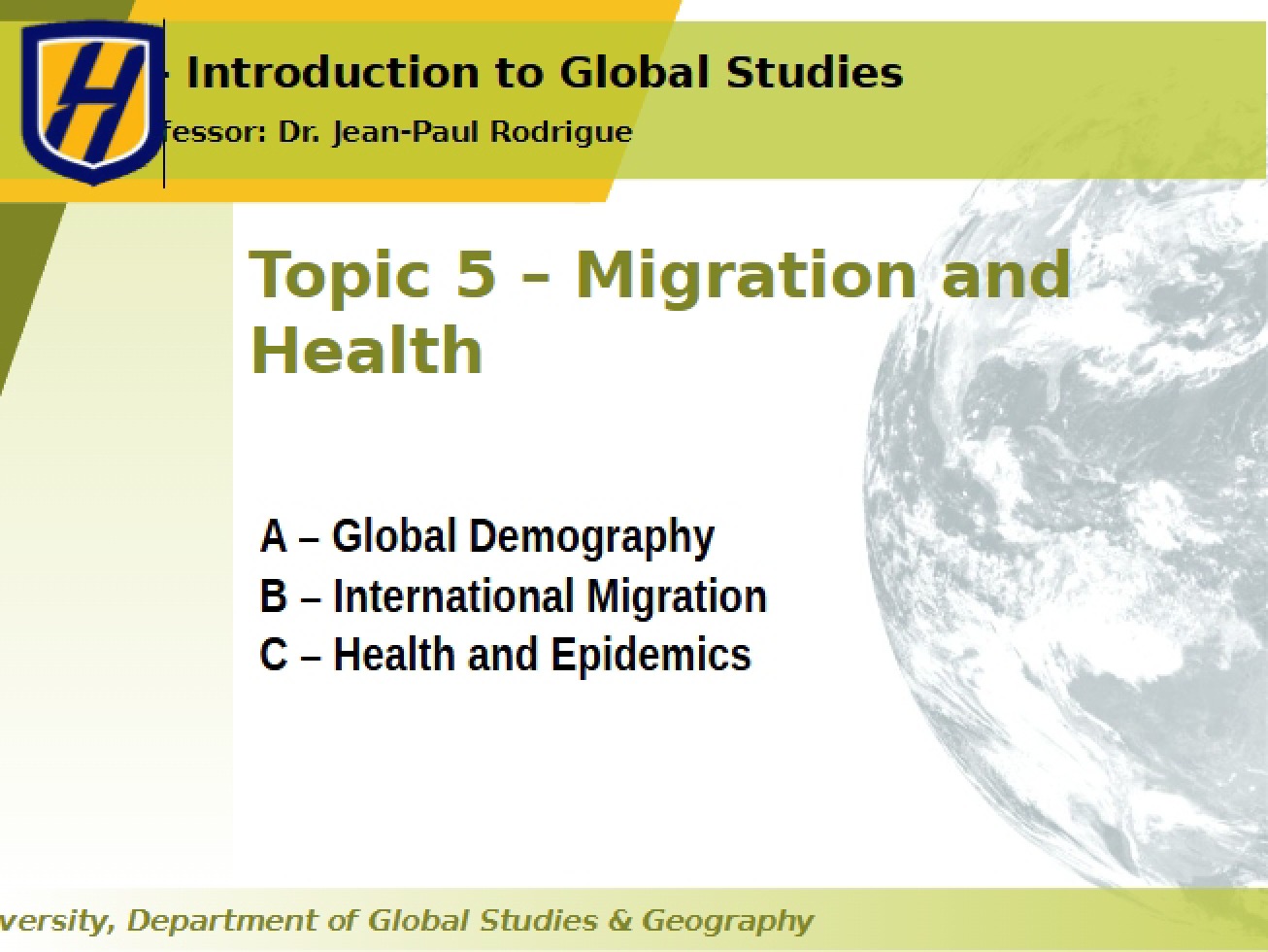 Global Health and Human Migration