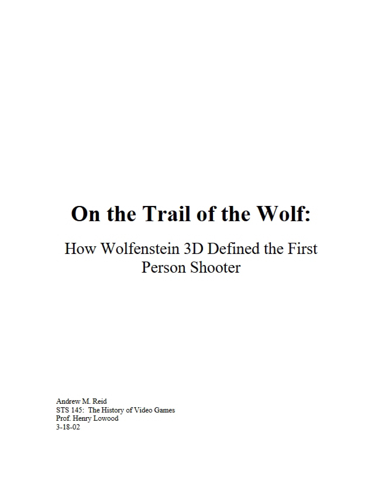 Journey on the Trail of the Wolf - 13 Pages