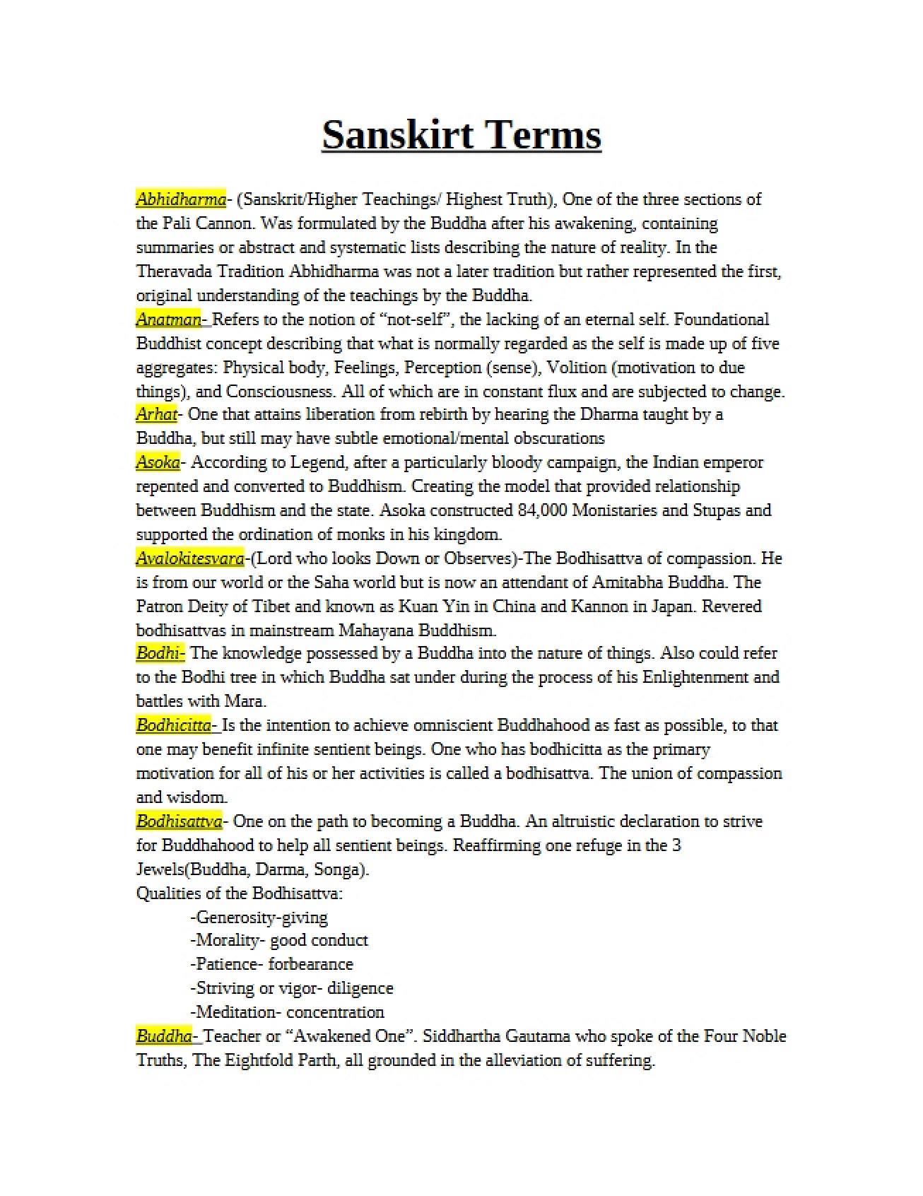 Guide for Buddhism Study