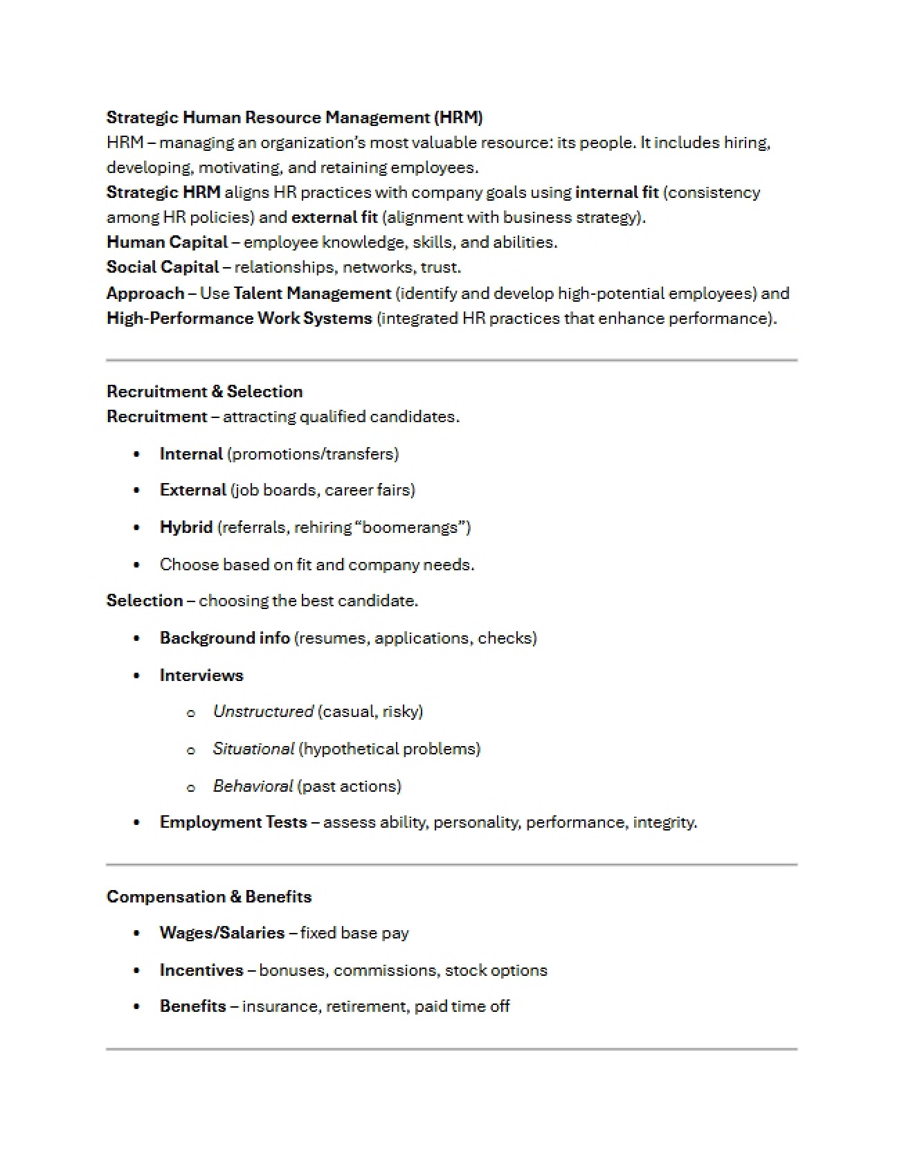 HRM Strategy