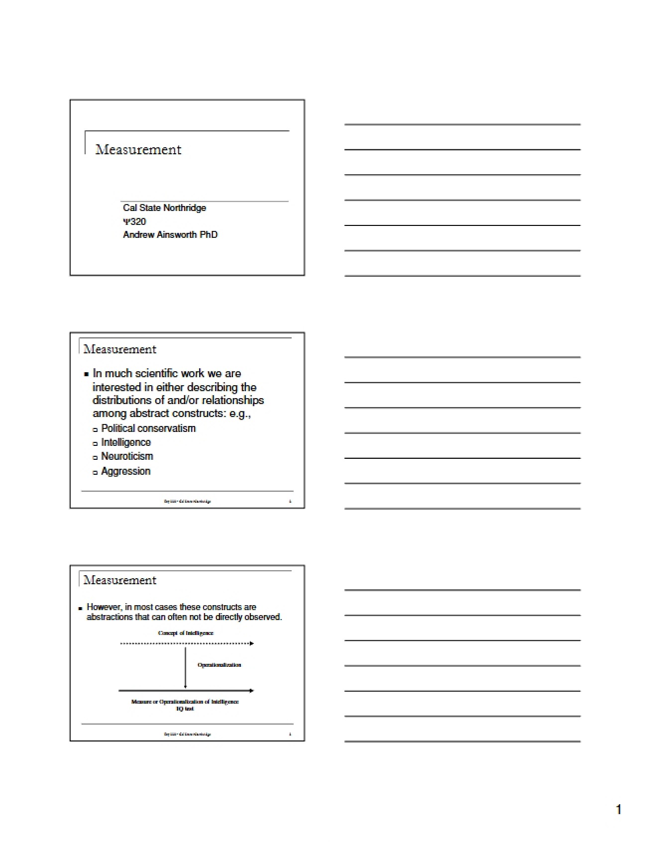 Statistical Measurement