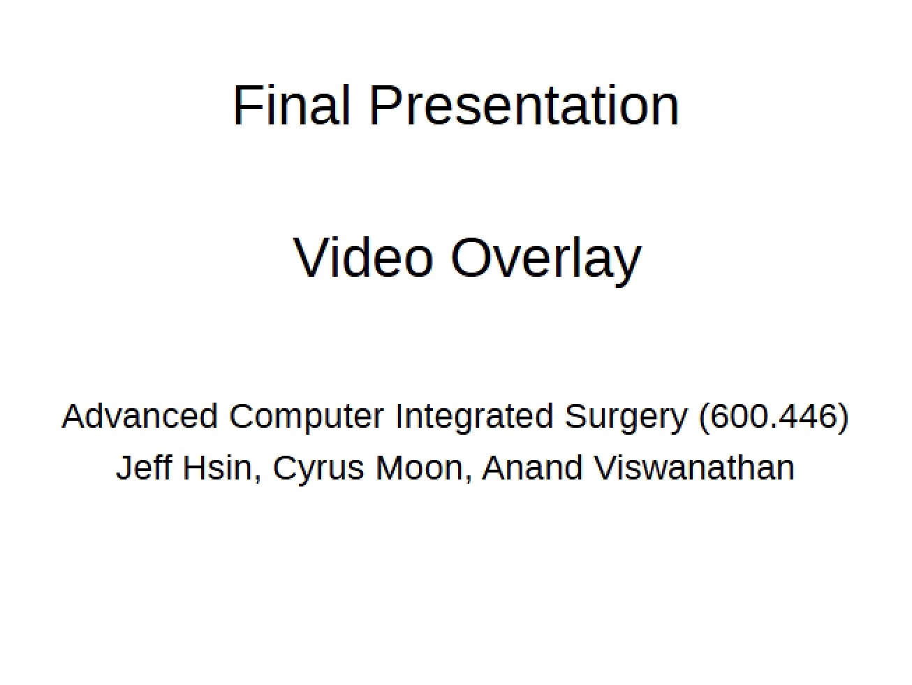 CIS II Final Presentation