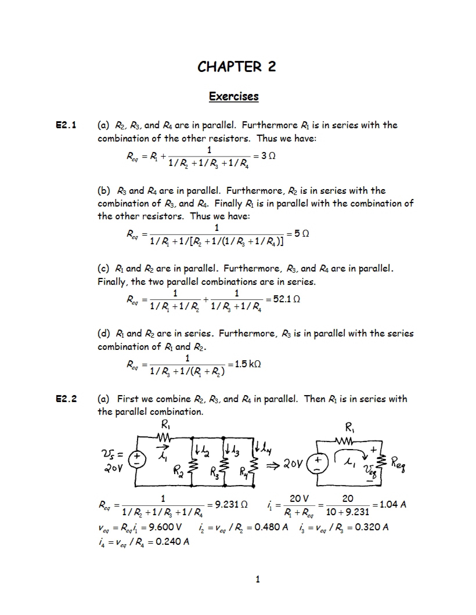 Exercises for Chapter 2
