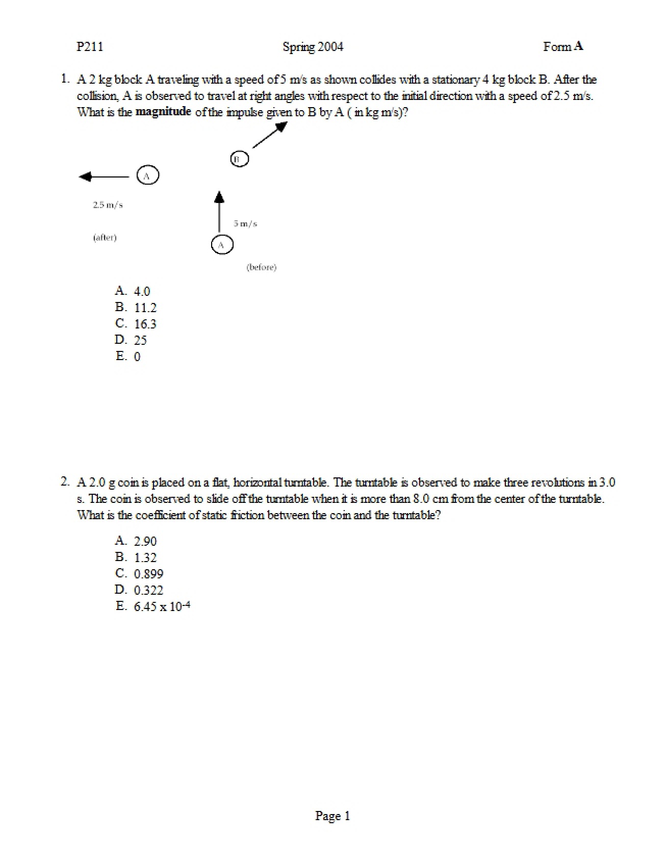Final Exam Sample 1