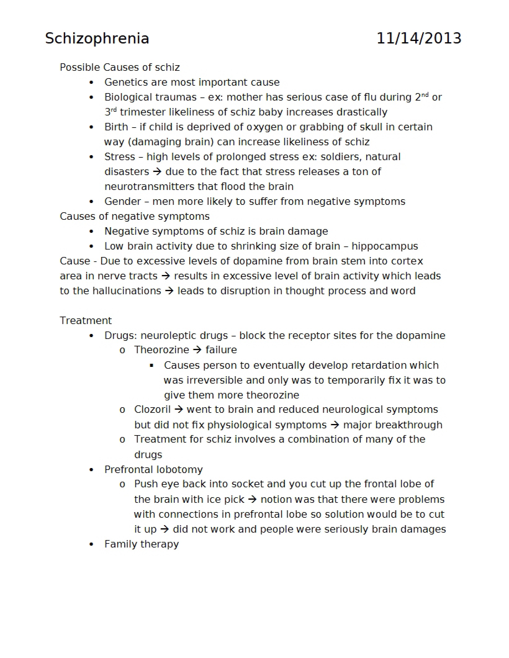 Understanding Schizophrenia