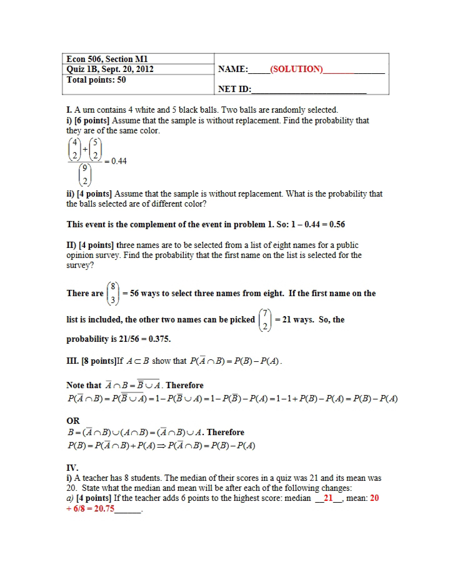 Quiz 1BS-M1 (Fall 2012)