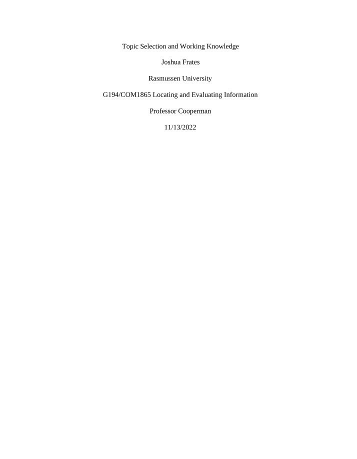 COM1865 - Module 1 Assignment