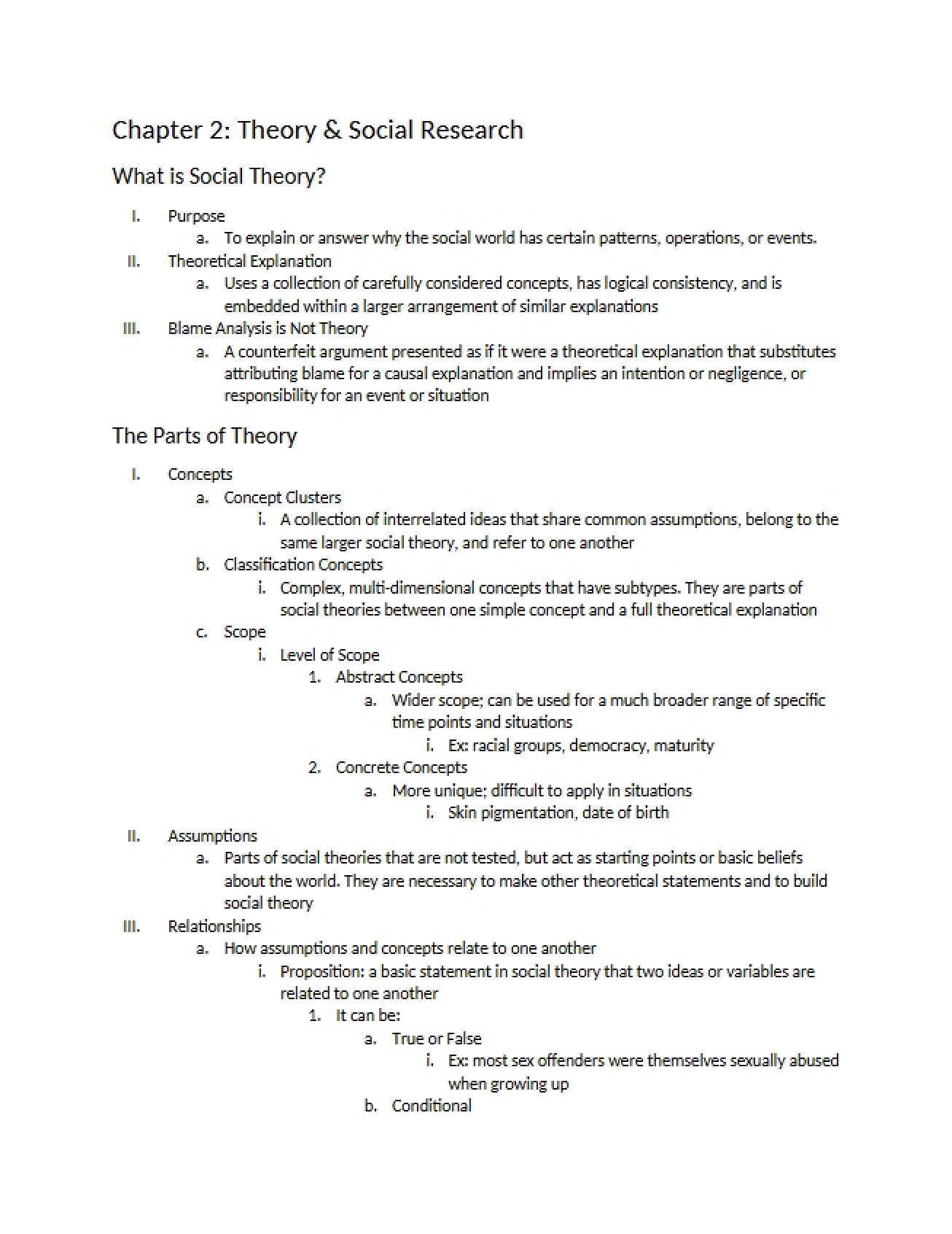Theory and Social Research A Look at Chapter 2