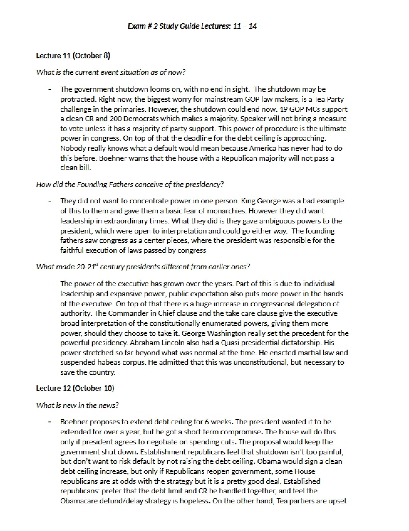 Exam 2 Study Guide