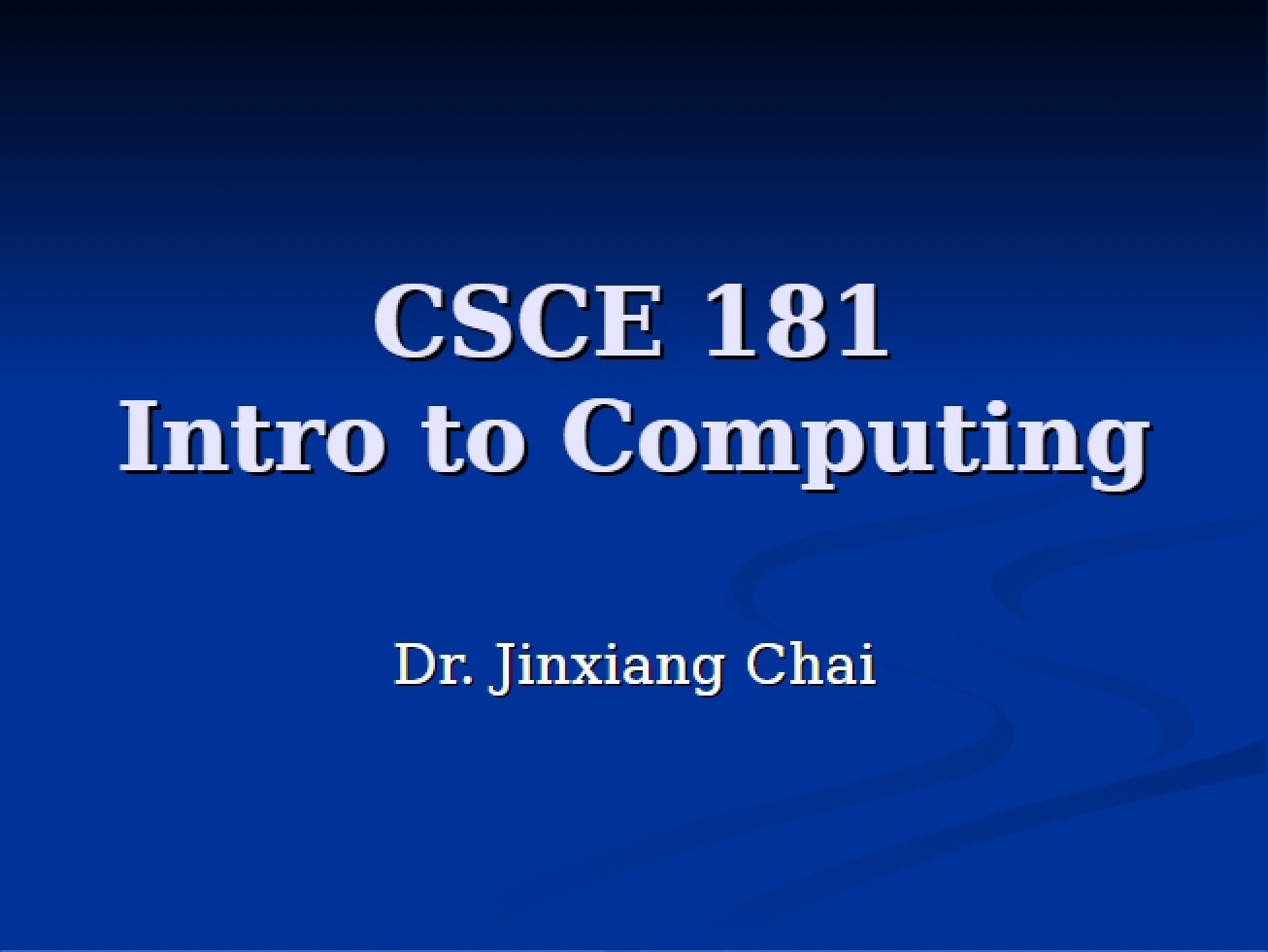 Introductory Lecture on Computing