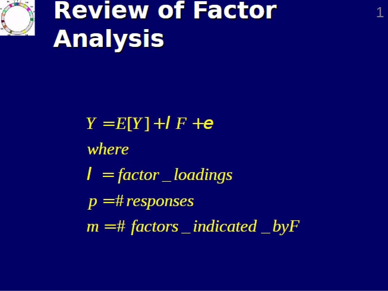 Review of Factor Analysis Methods
