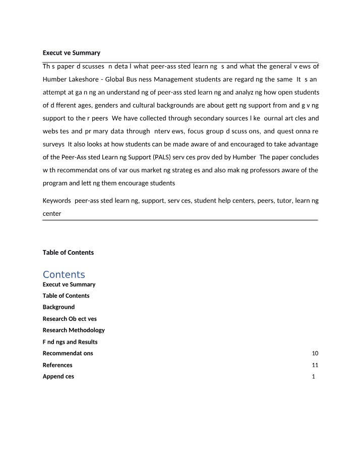 Research Report on Peer-Assisted Learning Support
