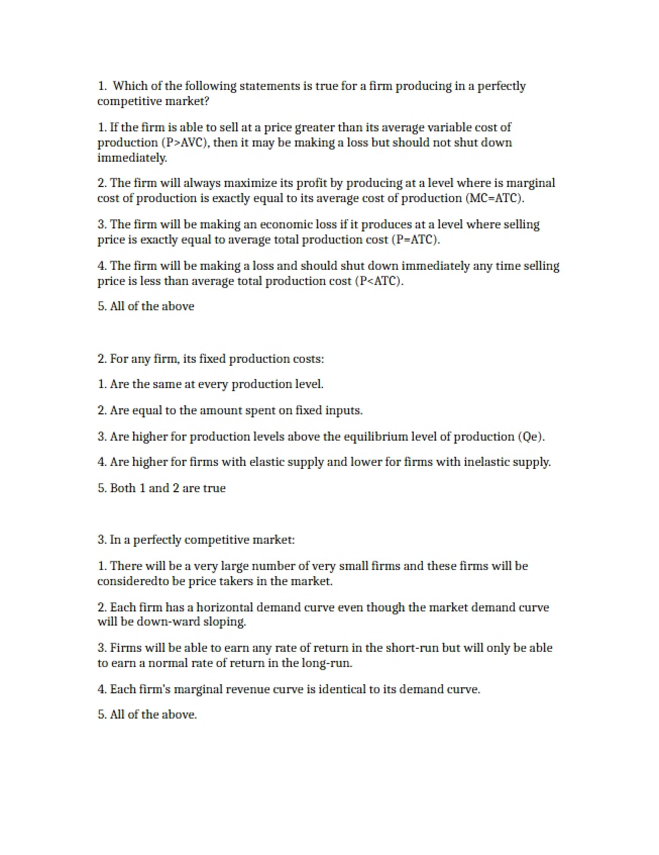 Comprehensive Final Exam Review