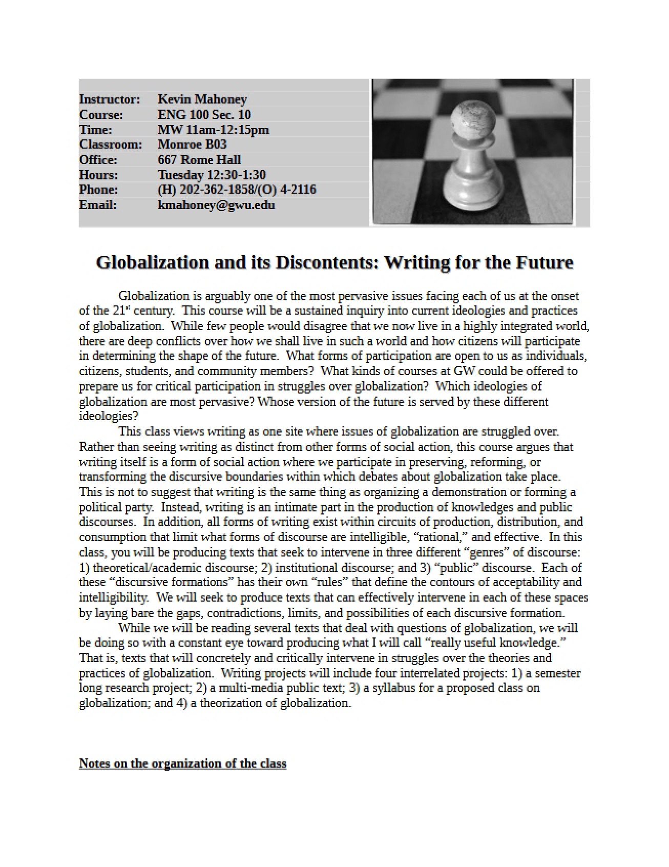 Analyzing Globalization and its Discontents