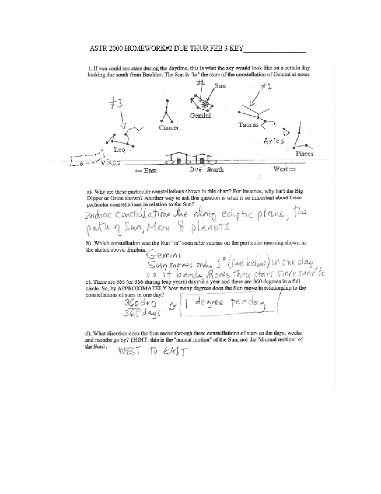 Second Homework with Key
