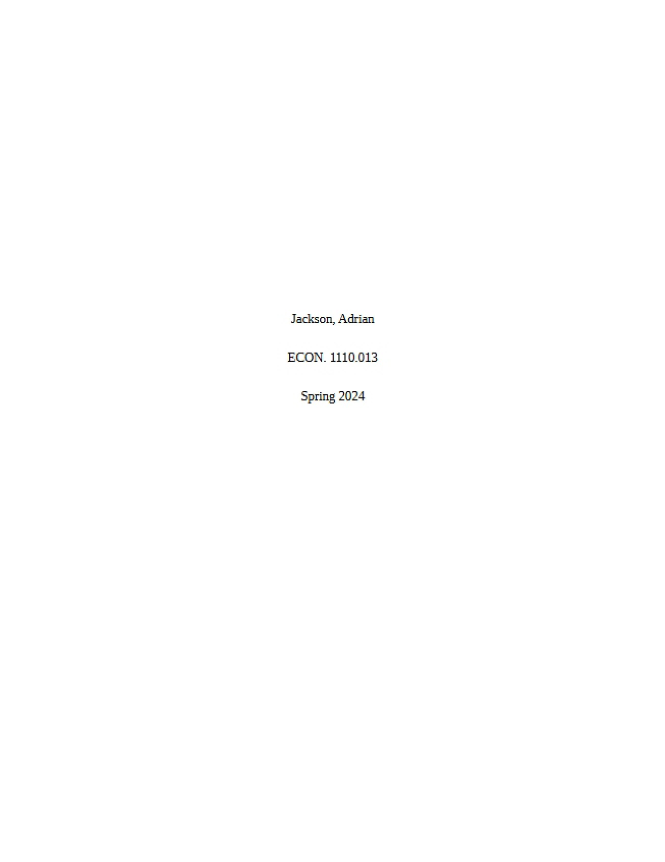 Writing Task 2 for Economics