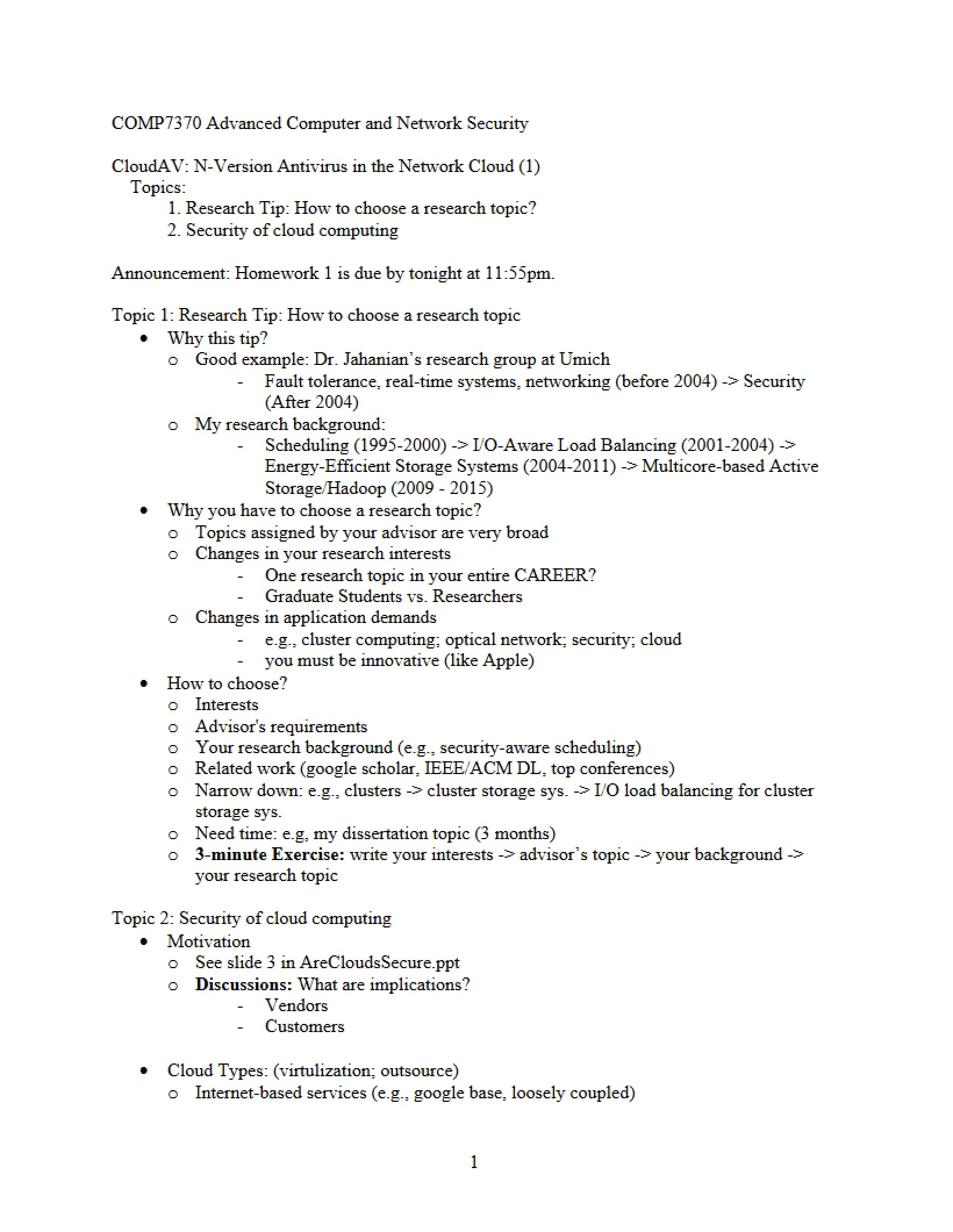 Fourth Lecture Advanced Security