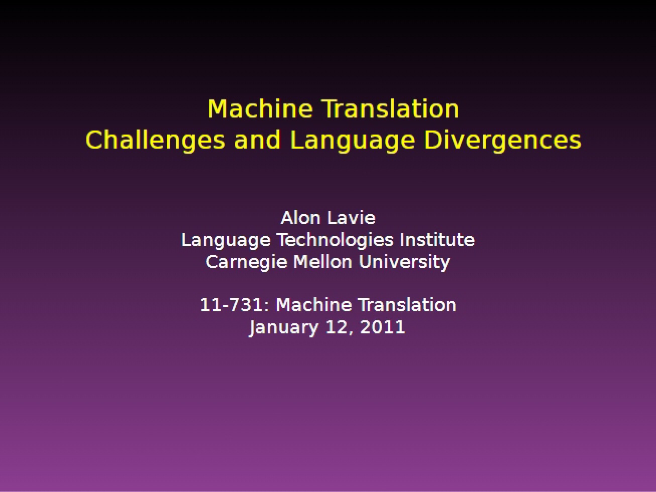 Divergences in Machine Translation